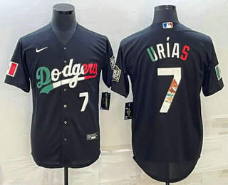 Men's Los Angeles Dodgers #7 Julio Urias Number Black Mexico 2020 World Series Cool Base Nike Jerseys,We sell and wholesale Men's Los Angeles Dodgers #7 Julio Urias Number Black Mexico 2020 World Series Cool Base Nike Jerseys on line form chian!